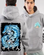 Blue Dragon Front and Back Anime Hoodie - Image 3