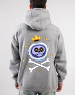 Astronaut Skull Printed Hoodie - Image 4
