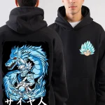 Blue Dragon Front and Back Anime Hoodie
