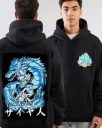 Blue Dragon Front and Back Anime Hoodie
