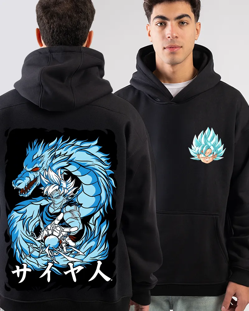 2_1-3 Blue Dragon Front and Back Anime Hoodie - Image 1